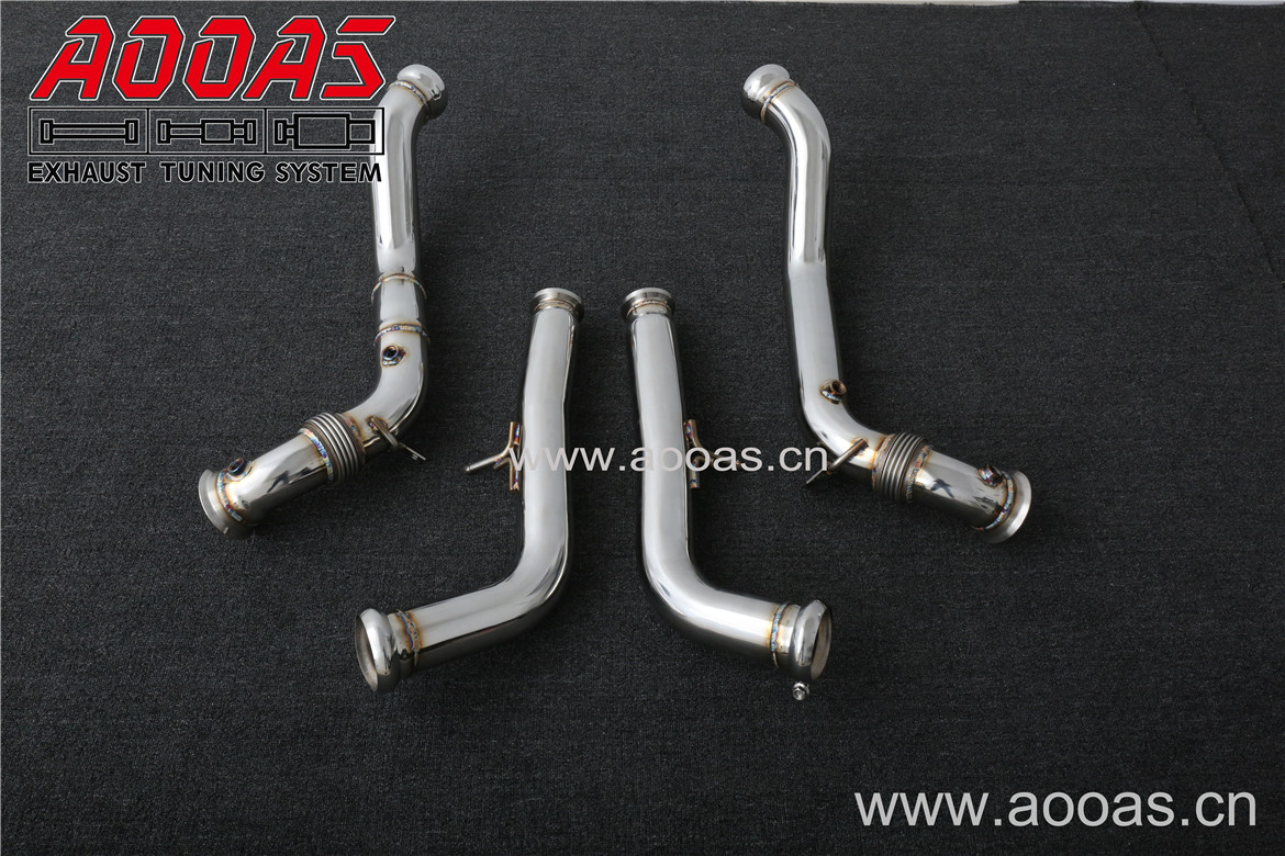 Mercedes W464 G63 G500  All SS304 / Decat (Catless) Downpipe
